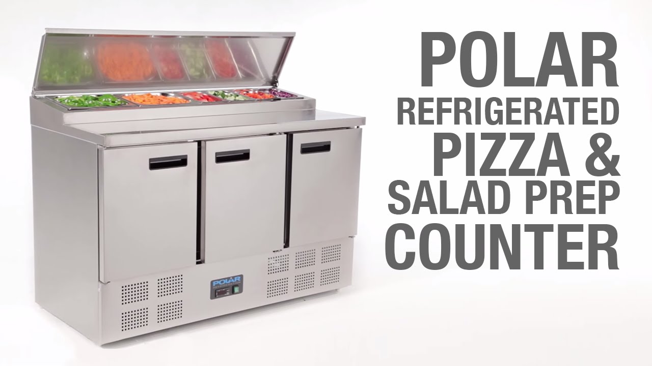 Polar Pizza Prep Counter Fridge 390Ltr