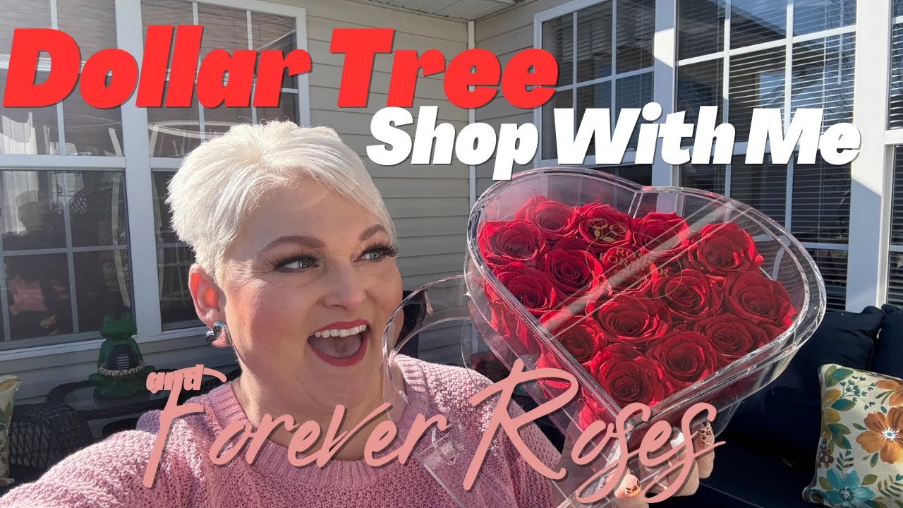 DOLLAR TREE SHOP WITH ME & FOREVER ROSES COLLAB 🌹