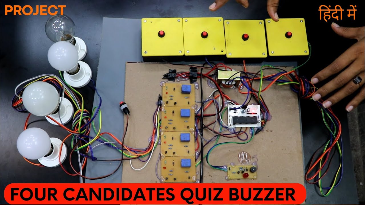 Four Candidates Quiz Buzzer Project
