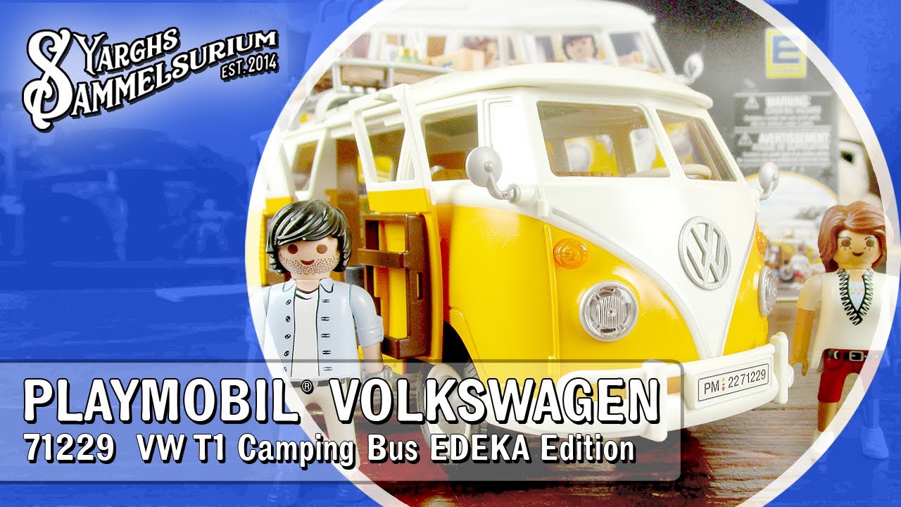 🚘 PLAYMOBIL VW 71229 - Volkswagen T1 Camping Bus EDEKA Edition - Review unboxing deutsch