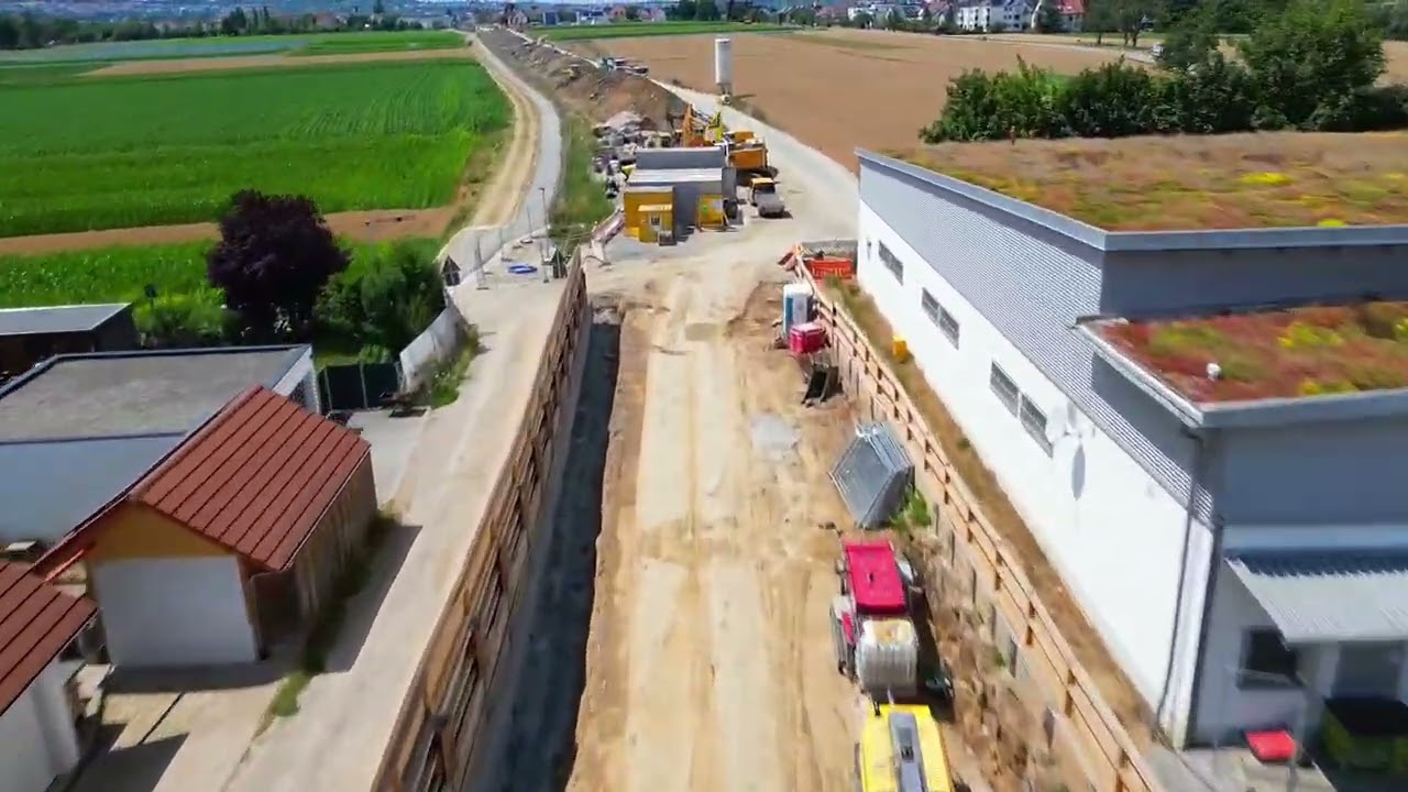 Drohnenflug über die S3-Neubaustrecke Filderstadt - Neuhausen
