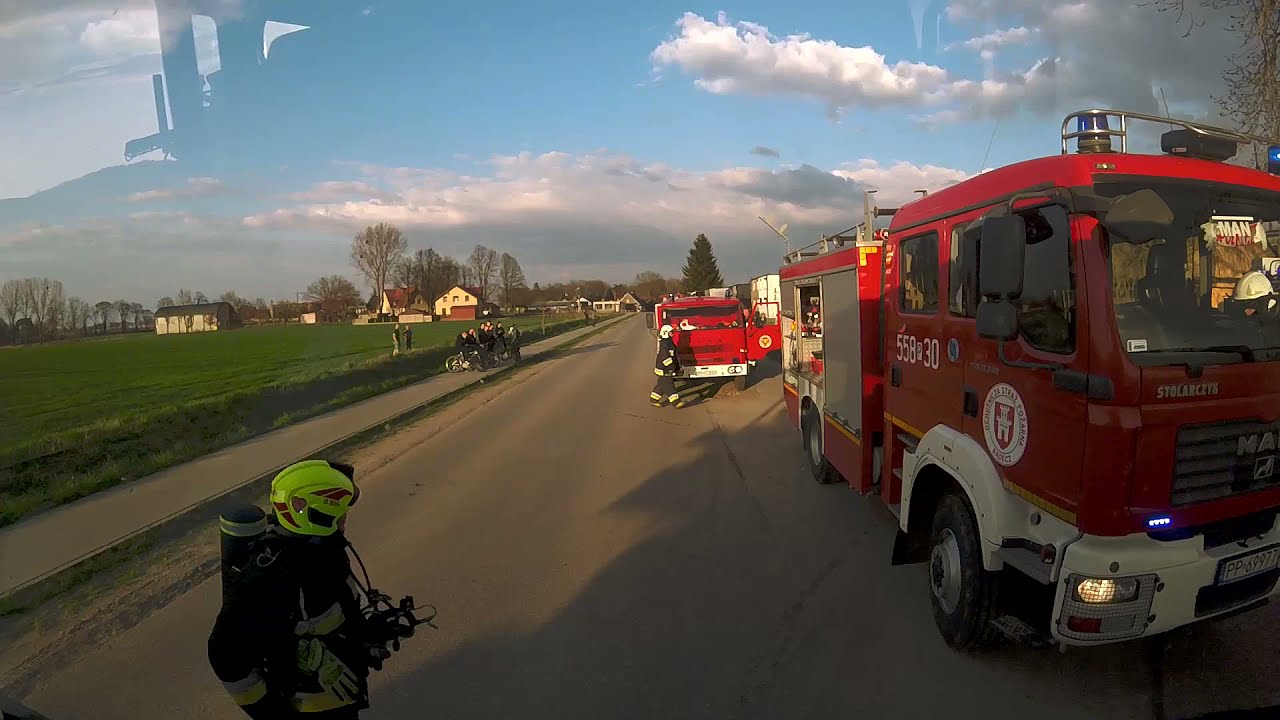 [OD ŚRODKA][RUMBLER][GROVER 1510] Alarmowo do pożaru domu 559[P]50 - GCBA MAN TGM 18.320/Moto Truck
