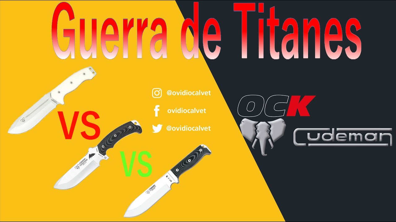 CUCHILLOS Cudeman Guerra de Titanes Spartan vs Entresierras vs MT3