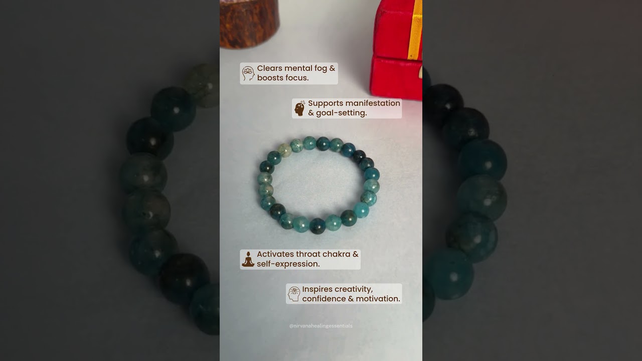 Why Bring Home the Blue Apatite Bracelet? 💙 #nirvanahealingessentials #healingcrystals #shorts
