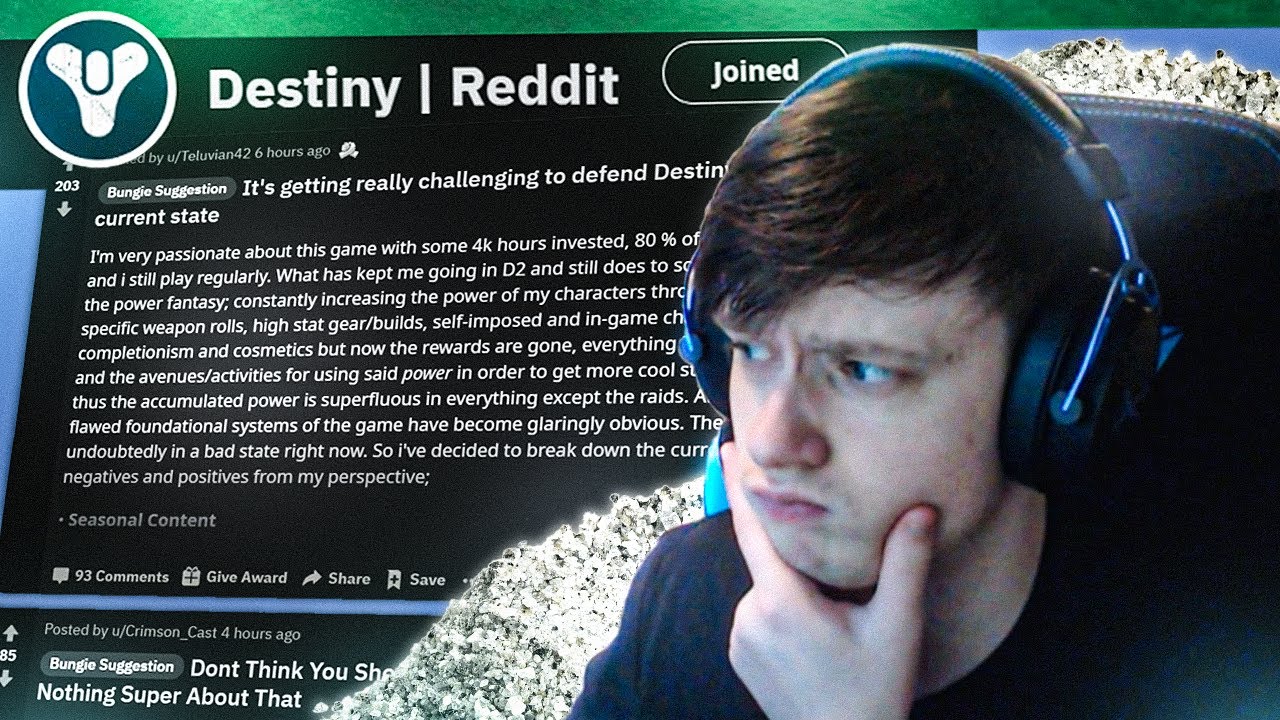 Reading the Destiny Reddit was a Mistake...