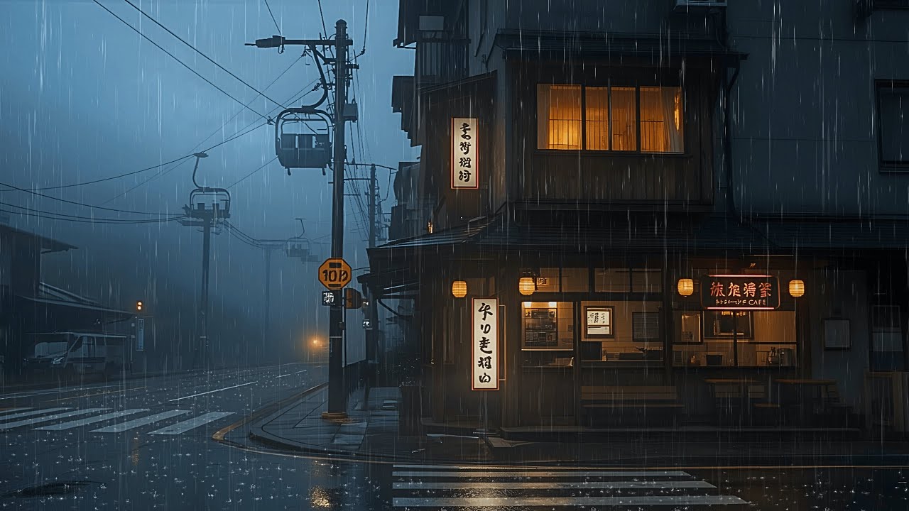 Chill Rain Sounds 🌧️ Find Your Calm in a Rainy Night City • Deep Focus Music for Study