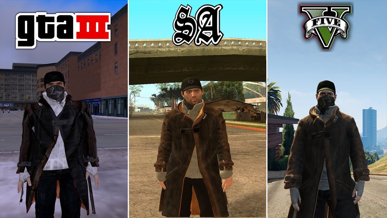 Aiden Pearce in GTA Games (Evolution)
