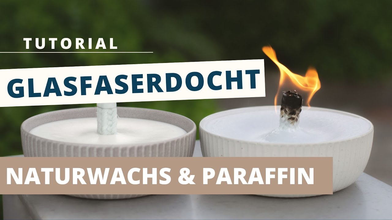 Outdoorkerzen selber machen mit Glasfaserdocht // Paraffin & Naturwachs // Kerzenreste recyclen