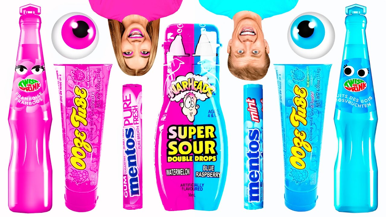 Ροζ Φαγητό vs Μπλε Φαγητό Challenge | Αστείες διατροφικές Challenges