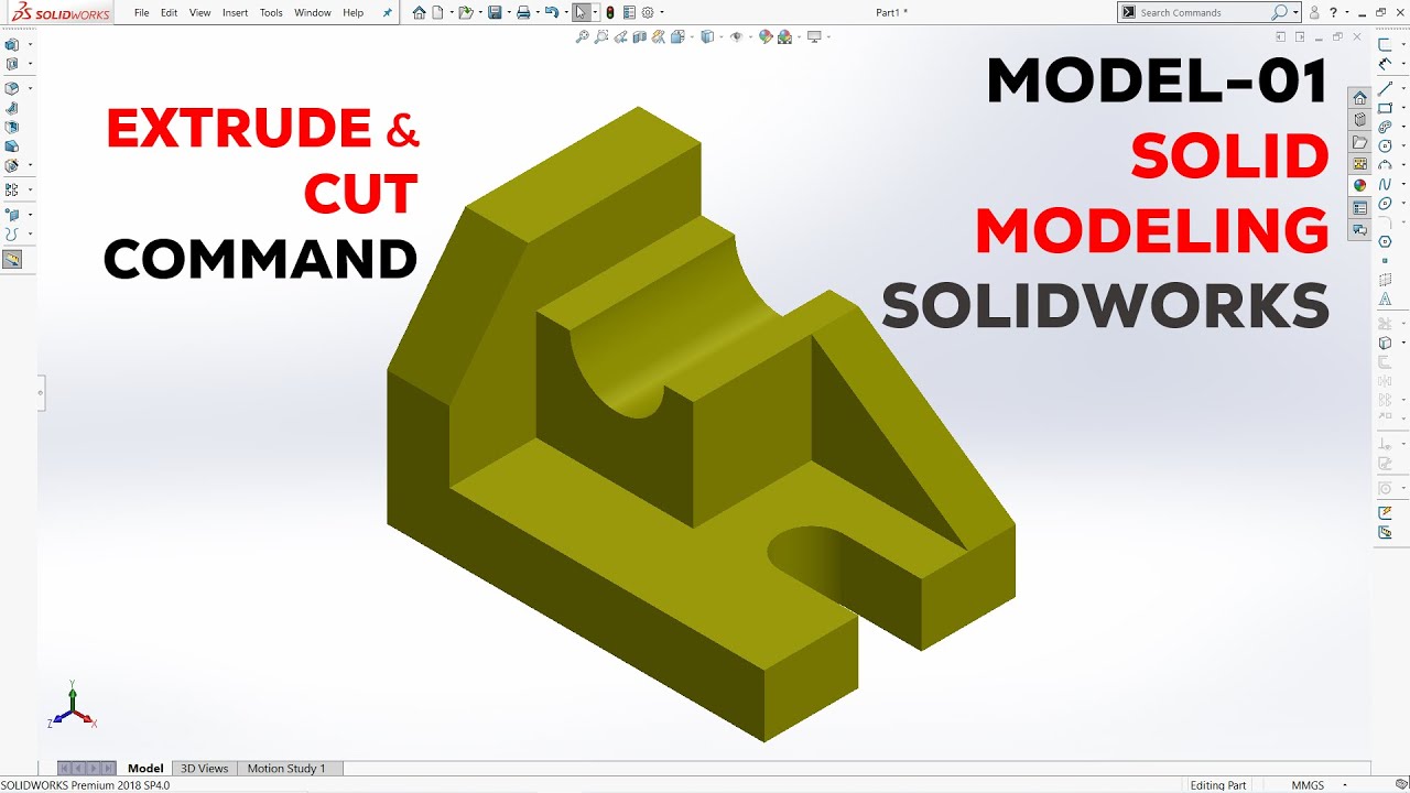 Model-01 Solid Modeling using Solidworks #solidworks #cad #cadcam #solidmodeling #trending #shorts