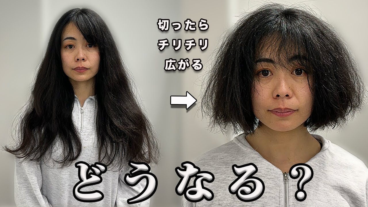 【爆毛】ロング以外不可な女性をバッサリボブにしたら..？！縮毛矯正で傷んでしまったトラウマを乗り越える大変身！