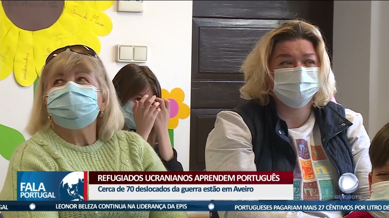 Refugiados ucranianos aprendem português