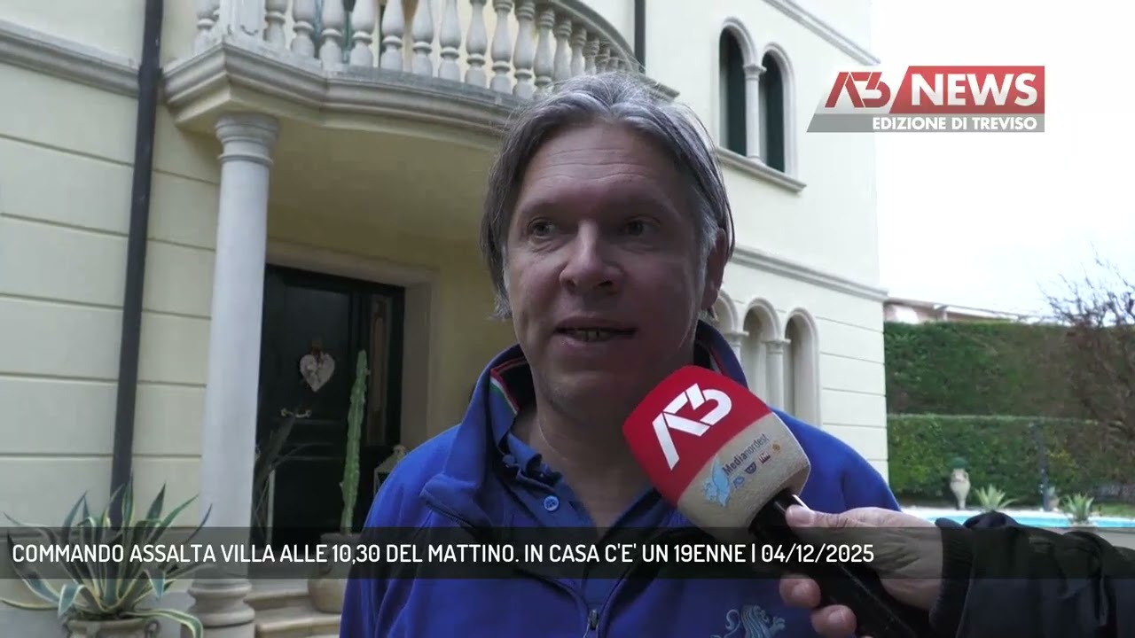 COMMANDO ASSALTA VILLA ALLE 10,30 DEL MATTINO. IN CASA C'E' UN 19ENNE | 04/12/2025