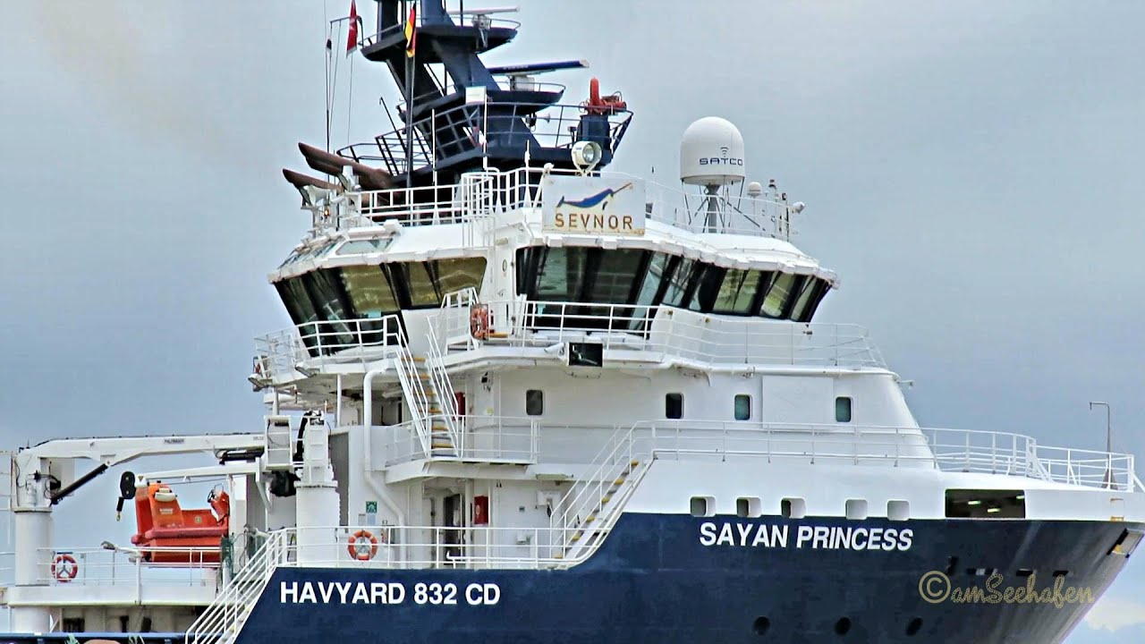 Einlauf Windpark Versorger SAYAN PRINCESS Emden Offshore supply ship 9HA3059 IMO 9651852