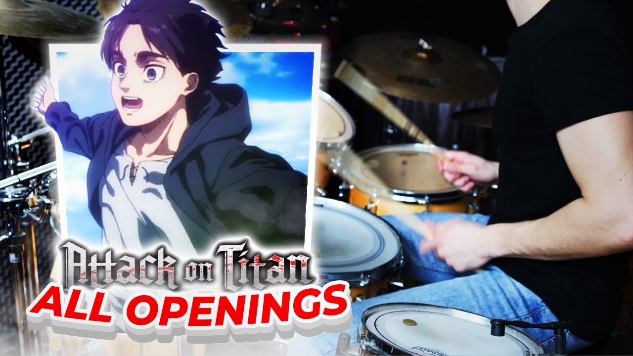 Attack On Titan - ALL Openings on Drums