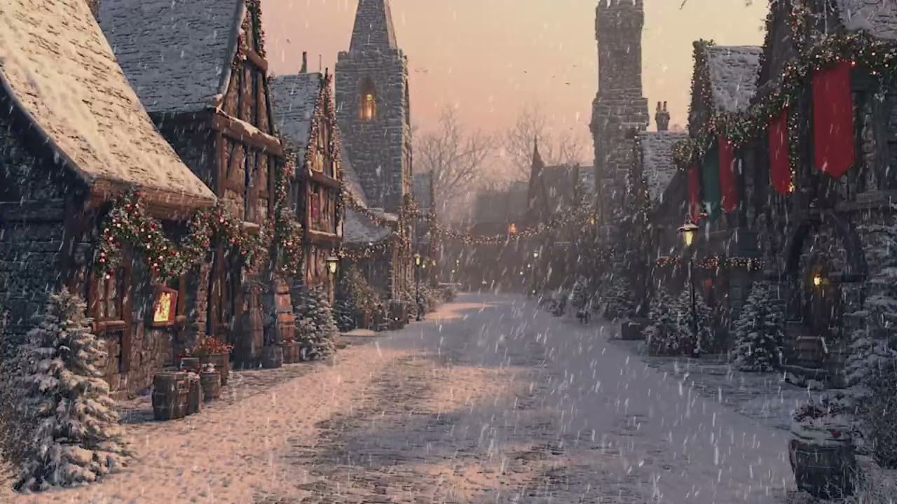 A Peaceful Snowy Morning with Only Falling Snow and Fresh Winter Air