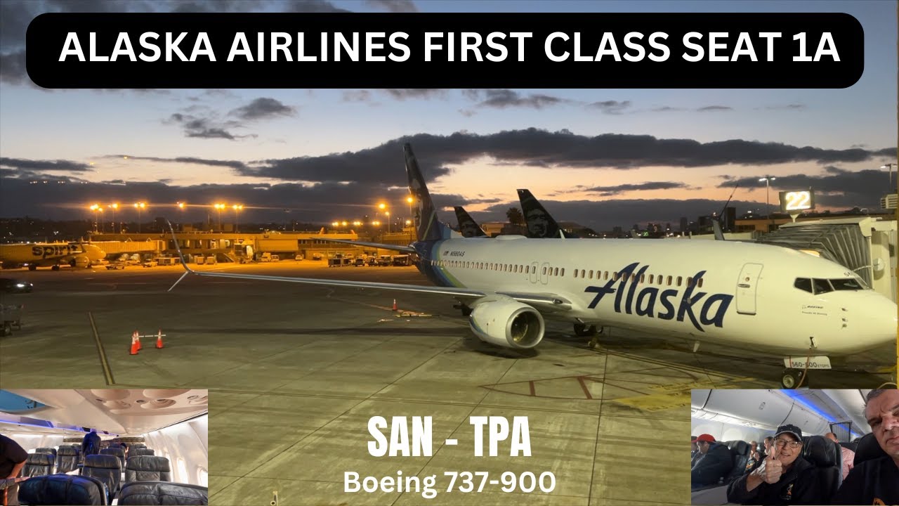 Alaska Airlines Boeing 737-900 First Class Flight Trip Report From SAN to TPA #aviation #boeing737