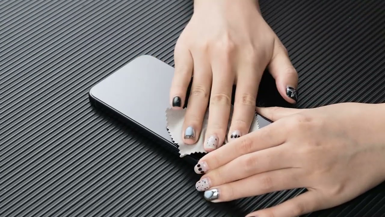 LK Tempered glass protector with alignment frame installation video for phone