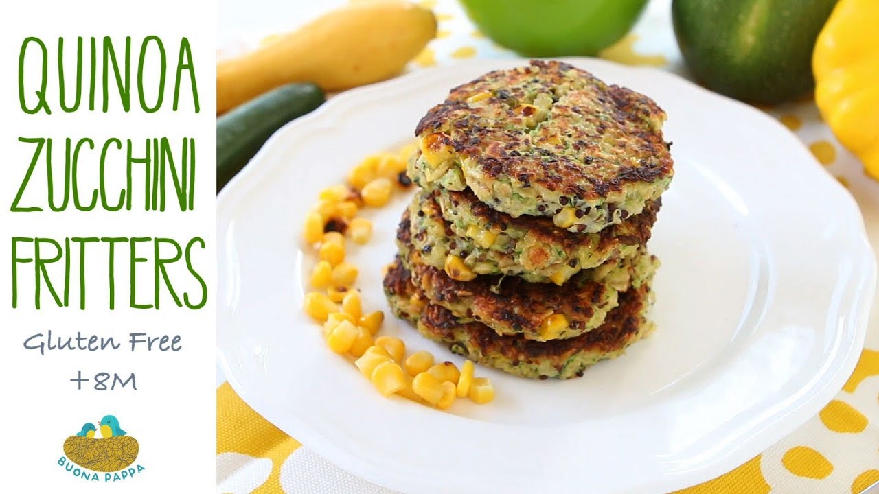 Quinoa Zucchini Oat Fritters Gluten Free +12 Months recipe