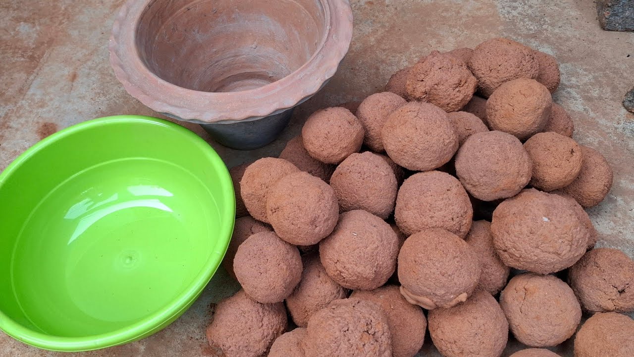 Asmr: Bricks Gritty Balls Claypot On Dry Crumbling 