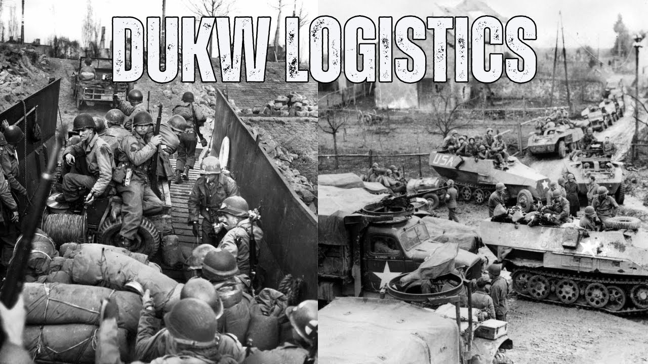 Rhine Crossing 1945 &mdash; U.S. DUKWs Power Allied Logistics Against Germany