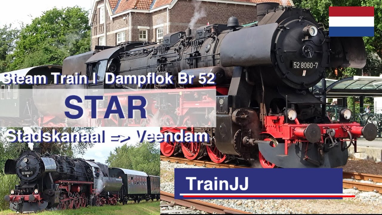 Br 52 8060 Dampflok - Steam Locomotive | Star - Stoomtrein Stadskanaal - Veendam | Kriegslok | 4K
