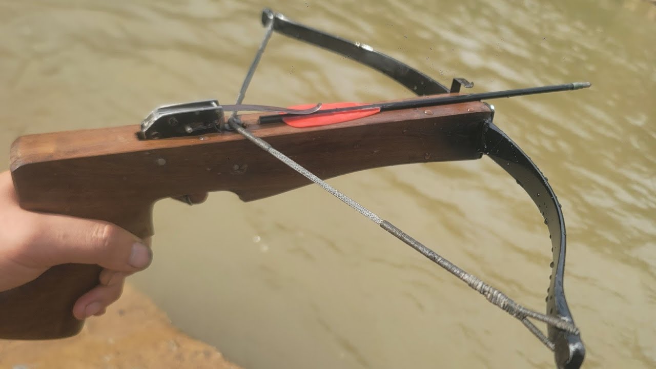 DIY Crossbow mini from truck tweezers / Safe Crossbow trigger