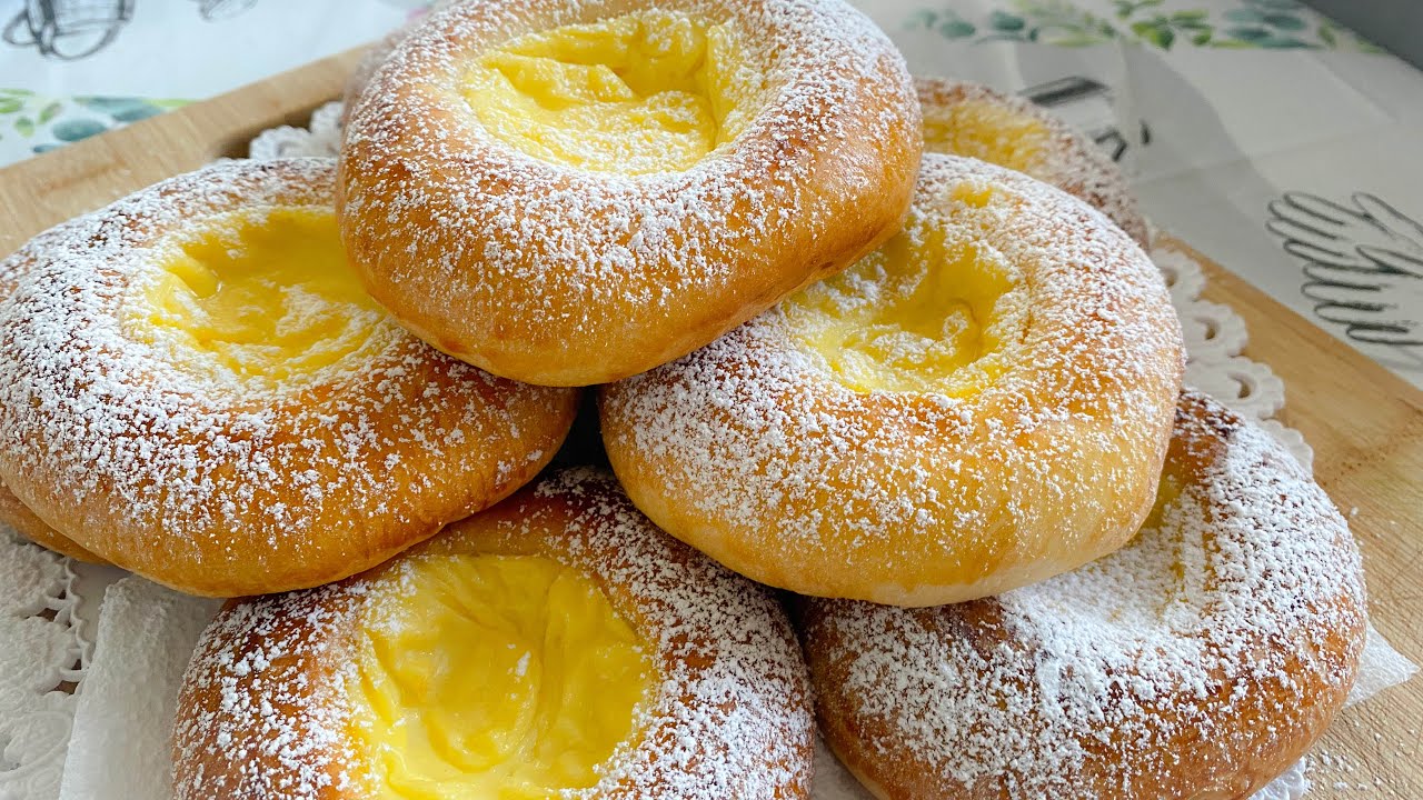 Petits pain à la crème pâtissière / brioches moelleuses