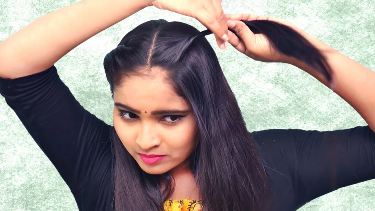 Easy Cute self Hairstyle For Girls | Beautiful hairstyle\Simple Hairstyle\Hairstyle girl