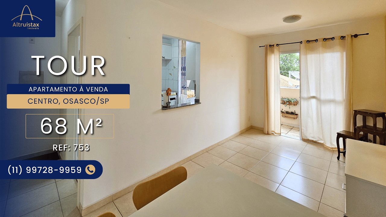 Apartamento à Venda em Osasco | 2 Suítes, Varanda e Lazer – Centro (REF753)