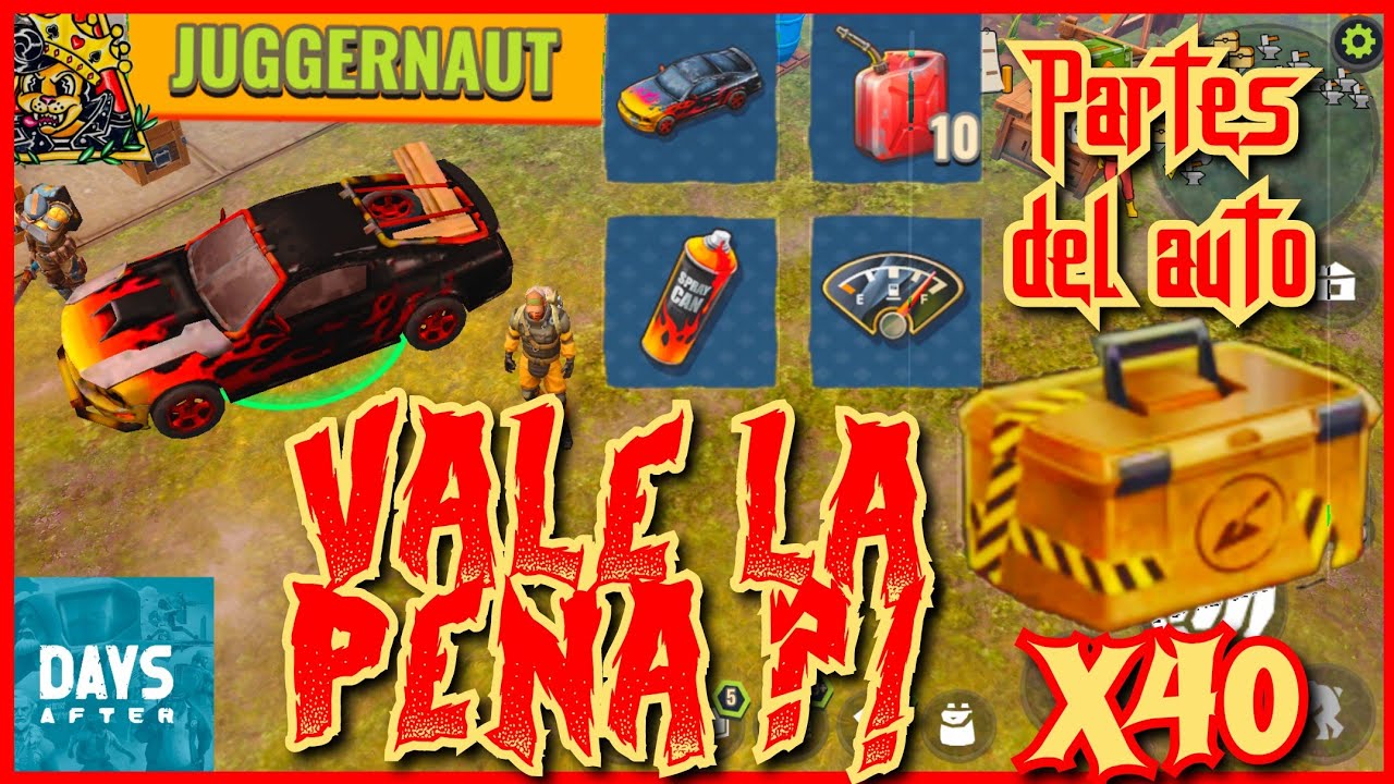 🧟 DAYS AFTER SURVIVAL / ¿ COMO CONSEGUIR LAS PARTES DEL COCHE ?  VALE LA PENA ? CAJA DE MURDOCH X 40
