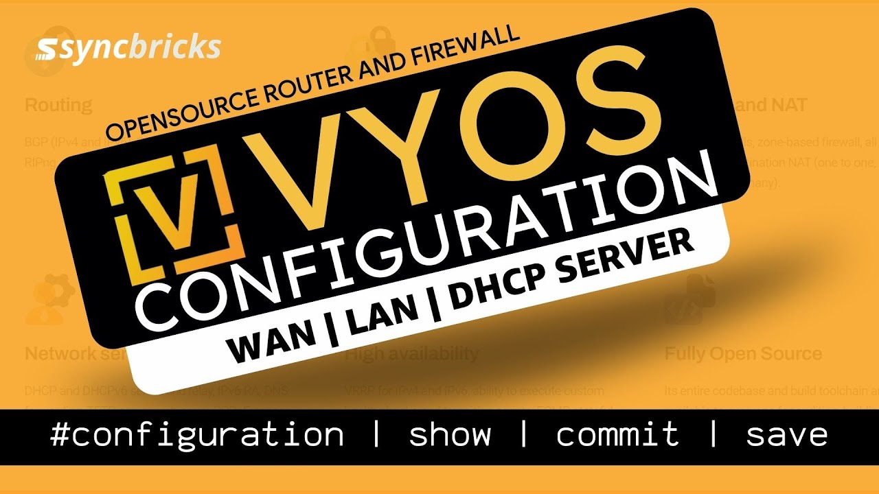 Конфигурация сети VyOS: пример с LAN, WAN и DHCP-сервером