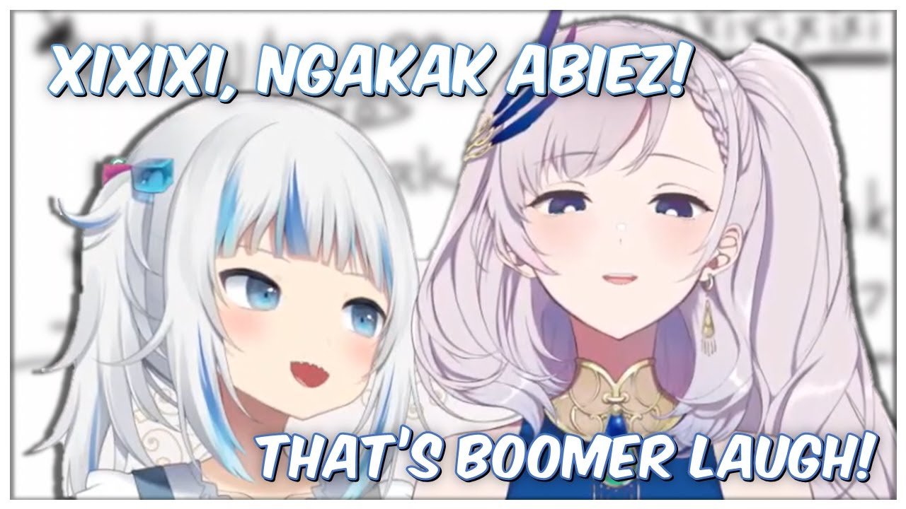Gura Learn Indonesian Boomer Laugh from Reine | Pavolia Reine x Gawr Gura
