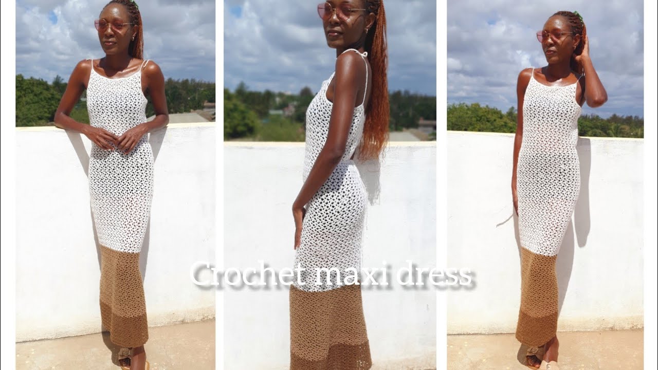 Crochet maxi dress tutorial/lace pattern 
