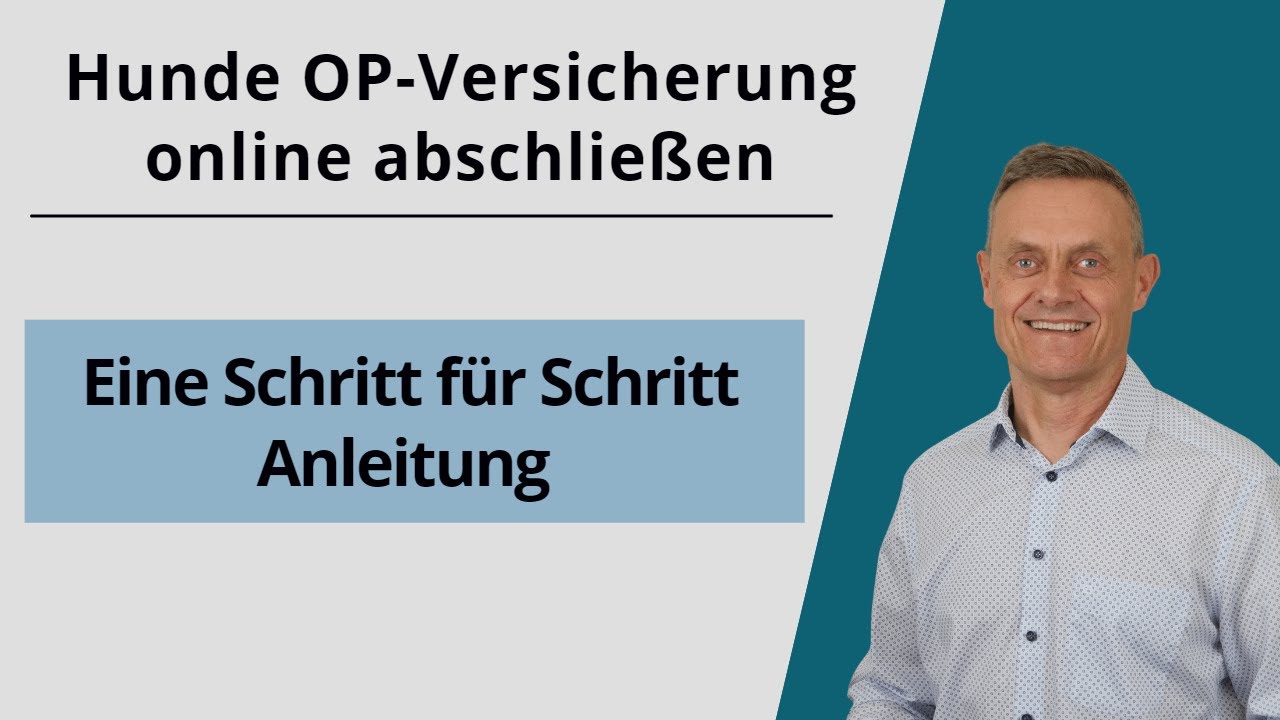 Hunde OP-Versicherung abschließen - Tutorial zu unserm Online-Rechner