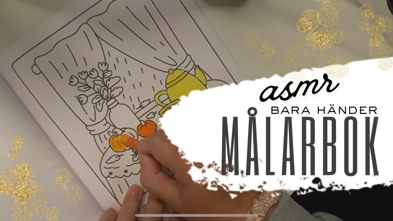 ASMR p&aring; svenska: Mysig m&aring;larbok & ramble 🧡