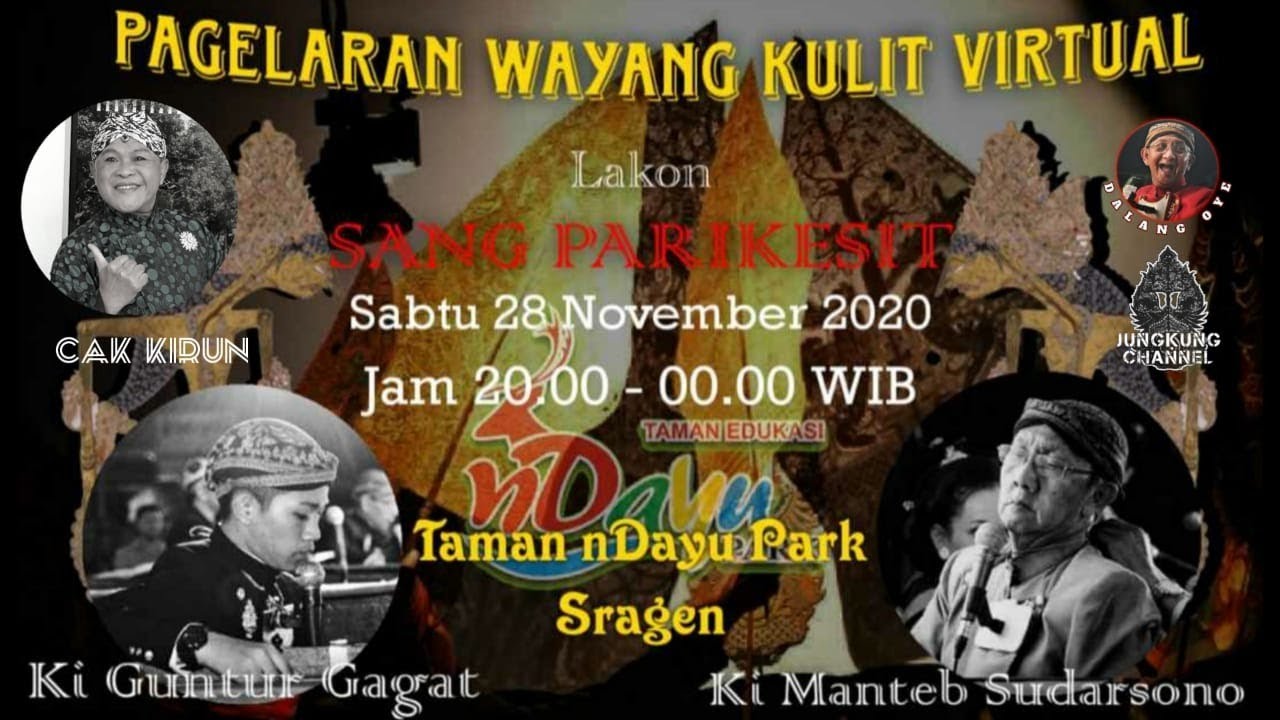 Ki Manteb Soedharsono duet cucu Ki Guntur Gagat live Wayang Virtual Lakon Sang Parikesit
