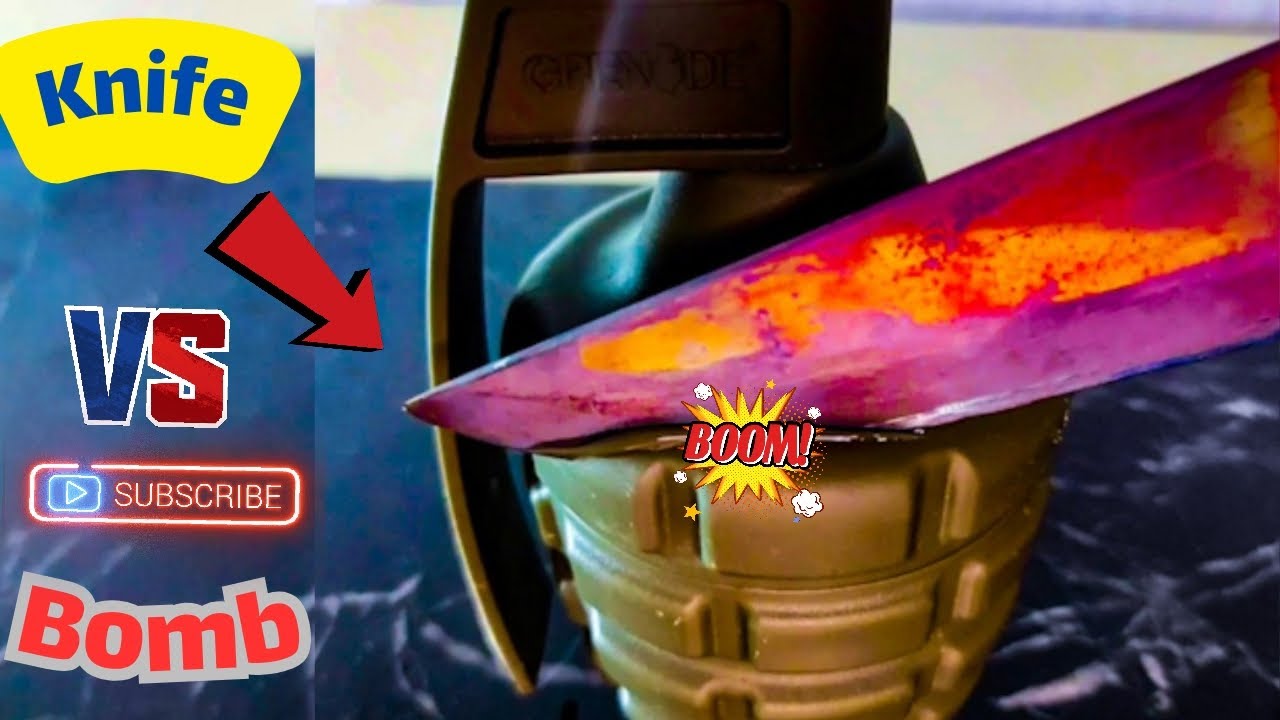 Experiment Glowing 1000 Degree Knife VS Bomb | Hot Knife VS Bomb