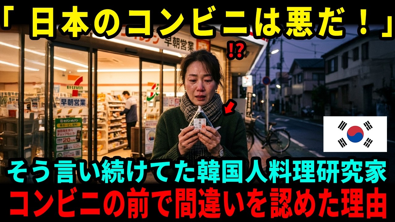 【海外の反応】 「日本のコンビニは体に悪いものしかない！」と言い続けた韓国人料理研究家が全て間違いだったと認めた理由