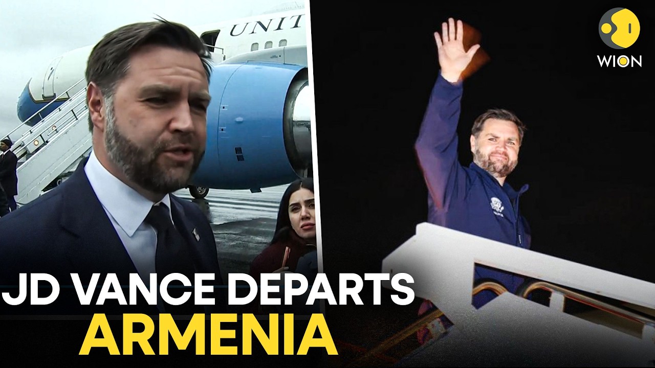 JD Vance LIVE: US Vice President JD Vance Departs Armenia For Azerbaijan | WION LIVE