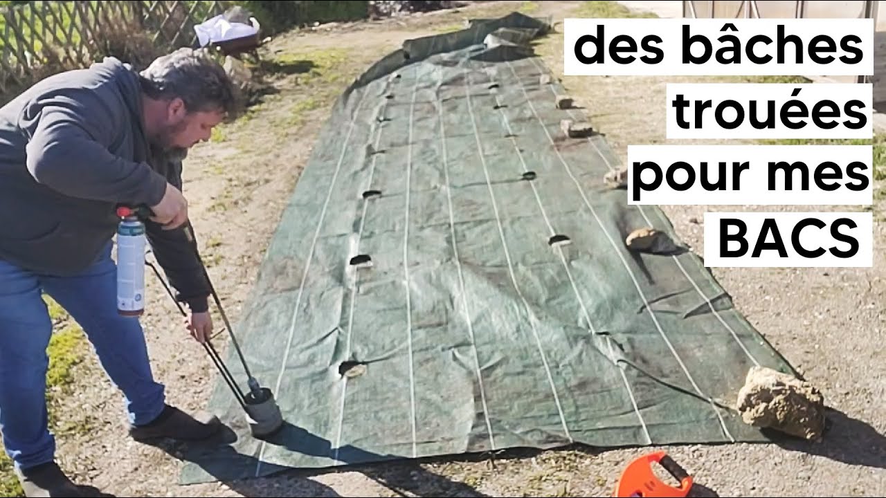 Faire des gabarits de bâches pré trouées pour ses bacs