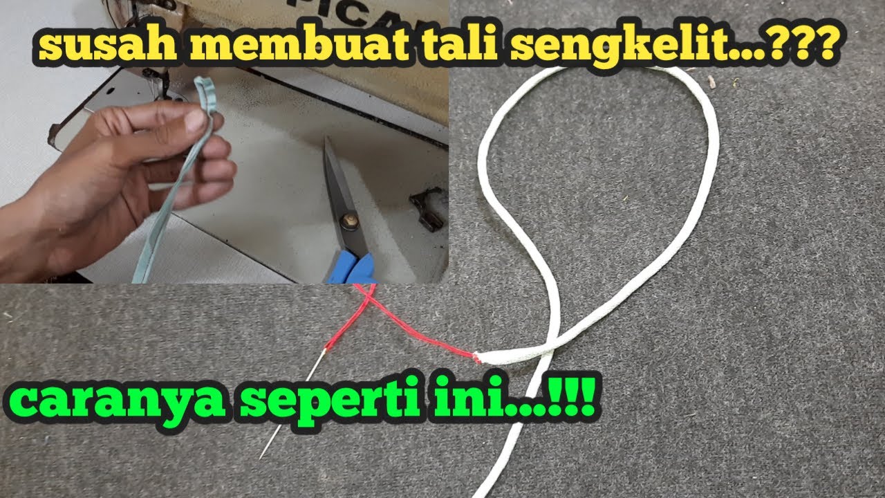 cara membuat tali sengkelit/ tali cantol untuk kancing