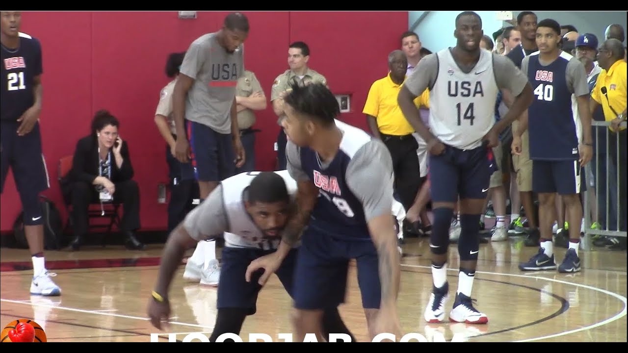 Kyrie Irving,Kevin Durant,Carmelo Anthony,Draymon Green USA Basketball Scrimmage Day 3.HoopJab