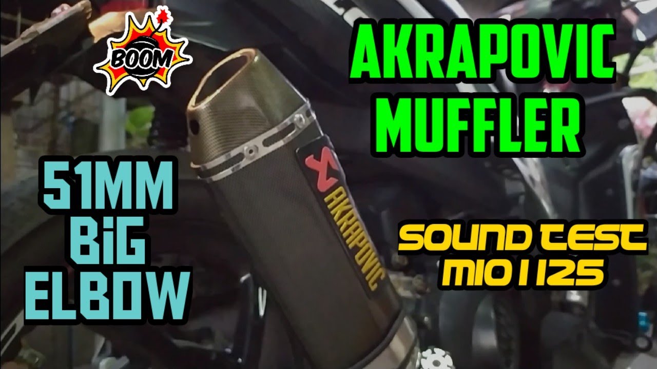 AKRAPOVIC MUFFLER ON MIO I 125 || SOUND TEST || WITH & W/O SILENCER