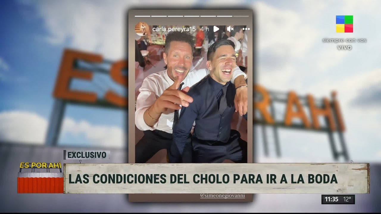 Las condiciones del Cholo Simeone en la boda de su hijo