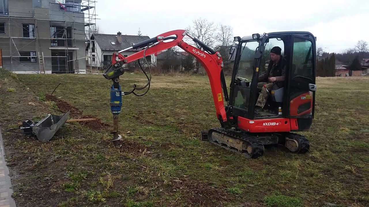 Kubota KX018 4 + vrtací zařízení Auger Torque X2500