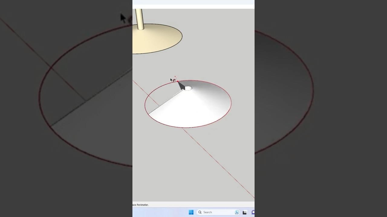 Wood interior circle , 3D models in sketchUP,  Follow me Extrude a face along a path of edges 🥰