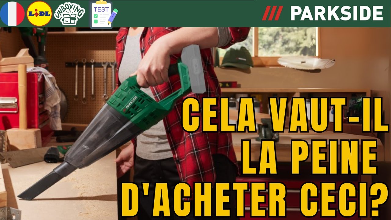 ASPIRATEUR À MAIN SANS FIL Parkside PHSSA 20-Li D2 FRANCE FRANÇAIS LIDL