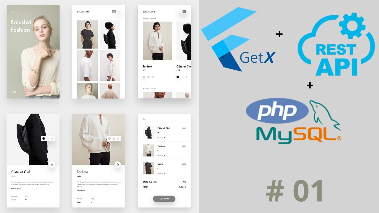 Проект приложения Flutter GetX Shop | Клиент-сервер PHP MySQL Backend | Rest API | Курс по сторон...