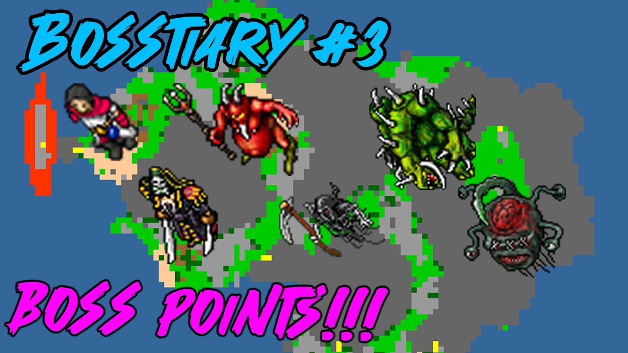 Tibia Bosstiary #3 - Todo os 6 bosses da Isle of Evil Quest! Doctor, Dirtbeard, Mephiles, Boogey...
